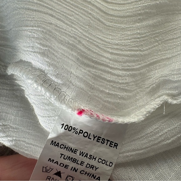 ANNE LIEGE Size 1X White Open Embroidered Kimono Blouse Top - Picture 6 of 6